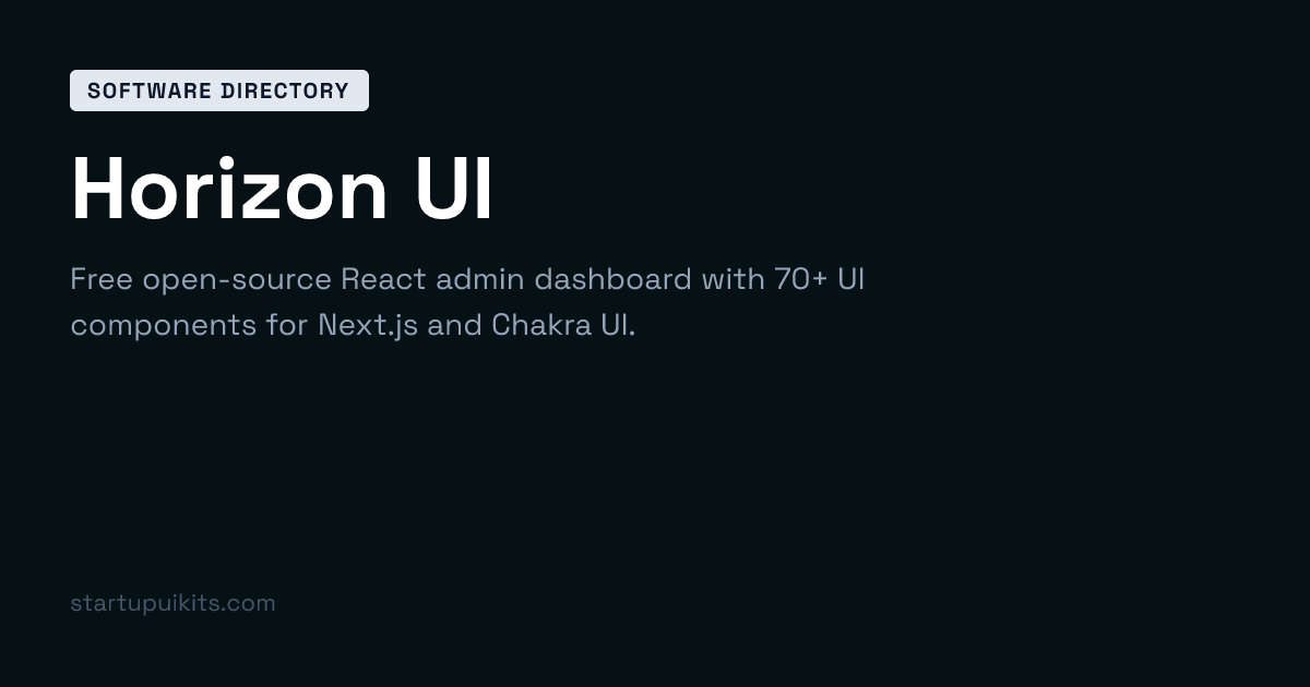 Overview Horizon Horizon UI - Startup UI Kits
